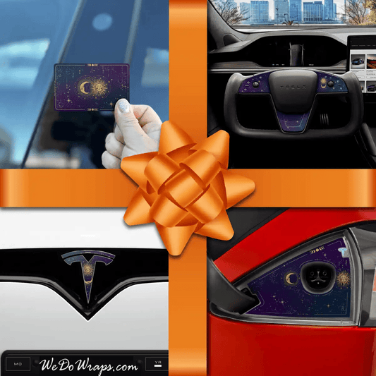Holiday Bundle Tarot Sun and Moon Tesla Wrap Kit | Model S - Tesla Emblems