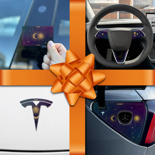 Holiday Bundle Tarot Sun and Moon Tesla Wrap Kit | Model Y - Tesla Emblems