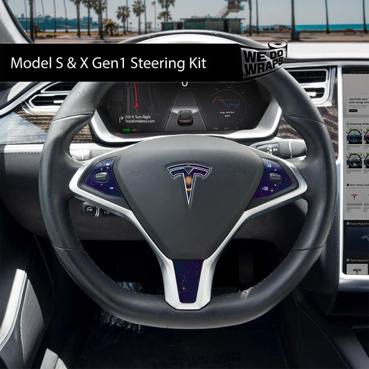 Tarot Sun and Moon Tesla Steering Wheel Wrap | Model S - Tesla Emblems