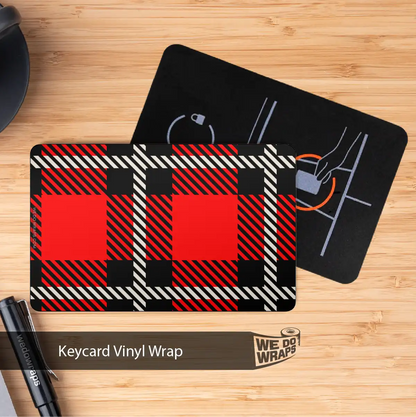 Tartan Plaid Tesla Keycard Decal - Tesla Emblems