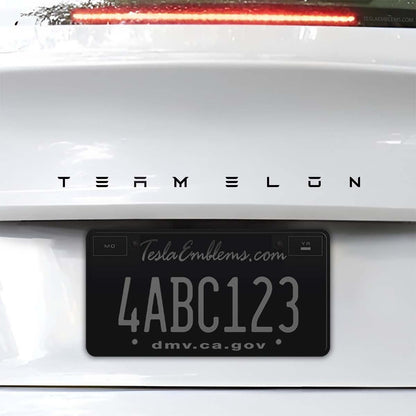 Team Elon Letters | Cut Vinyl Letters Decal - Tesla Emblems