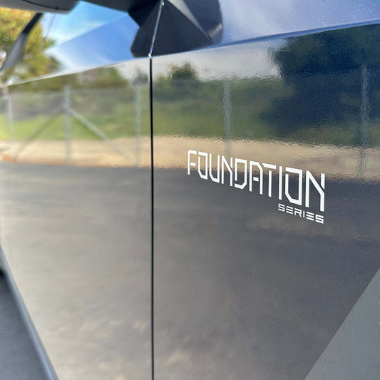 Cybertruck Foundation Series Fender & Tailgate Decals Tesla Logo - Tesla Emblems