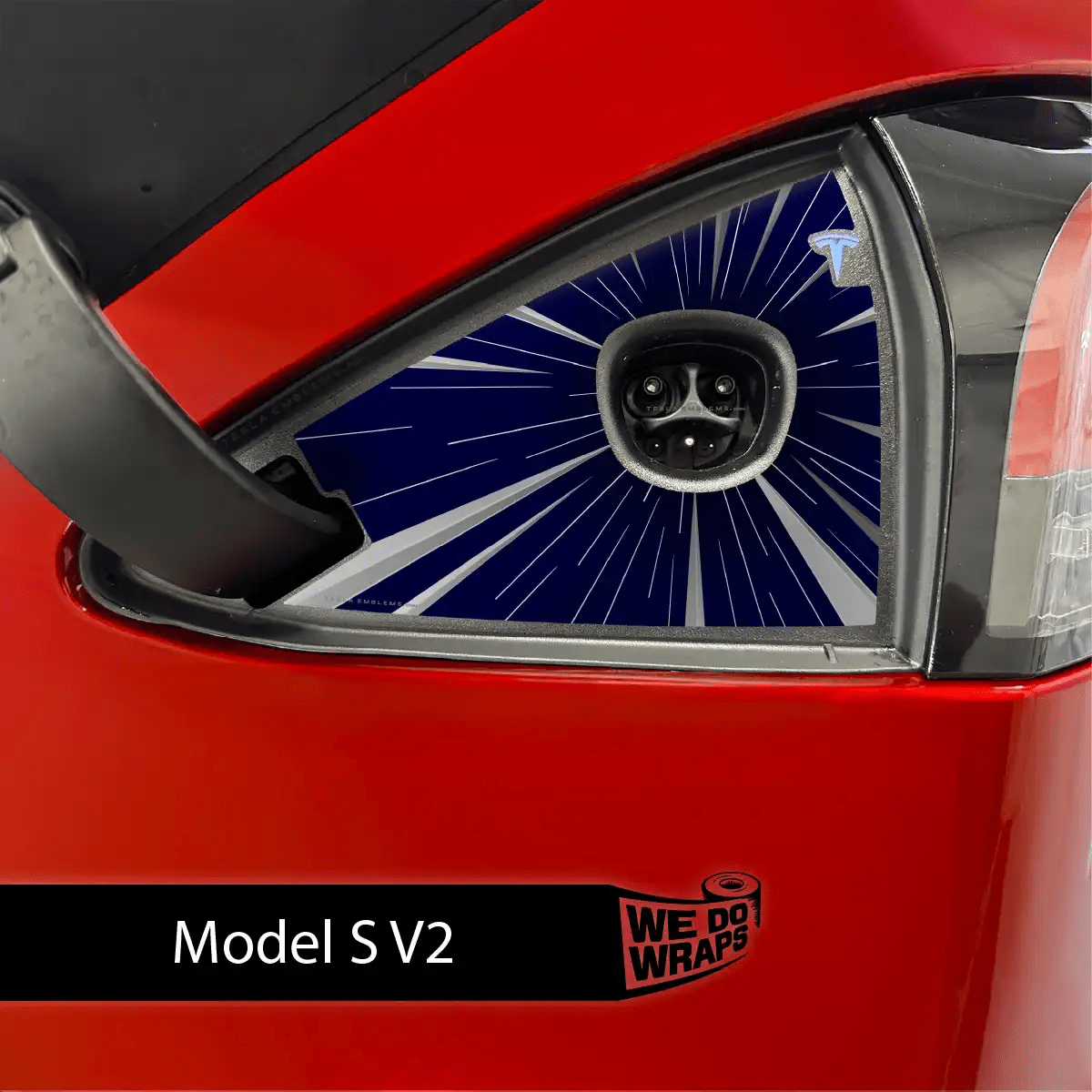 Tesla Insanity Insane Performance Mode Tesla Charge Port Wrap | Model S – Tesla Emblems