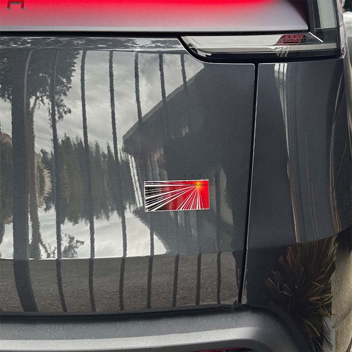 Launch Performance Mode Badge - Metal Emblem Tesla 3/Y/S/X Cybertruck "Juniper" - Tesla Emblems