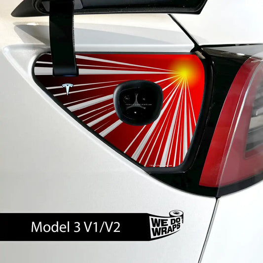 Tesla Launch Performance Mode Charge Port Wrap | Model 3 - Tesla Emblems