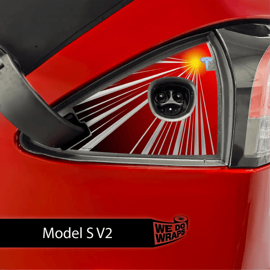 Tesla Launch Performance ModeCharge Port Wrap | Model S - Tesla Emblems