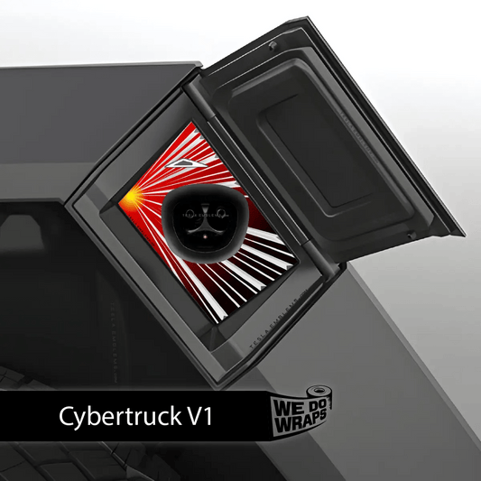 Tesla Launch Performance Mode Charge Port Wrap | Cybertruck - Tesla Emblems