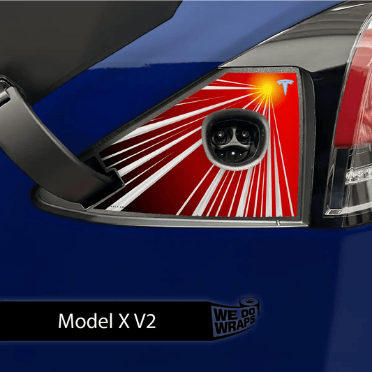 Tesla Launch Performance Mode Charge Port Wrap | Model X - Tesla Emblems