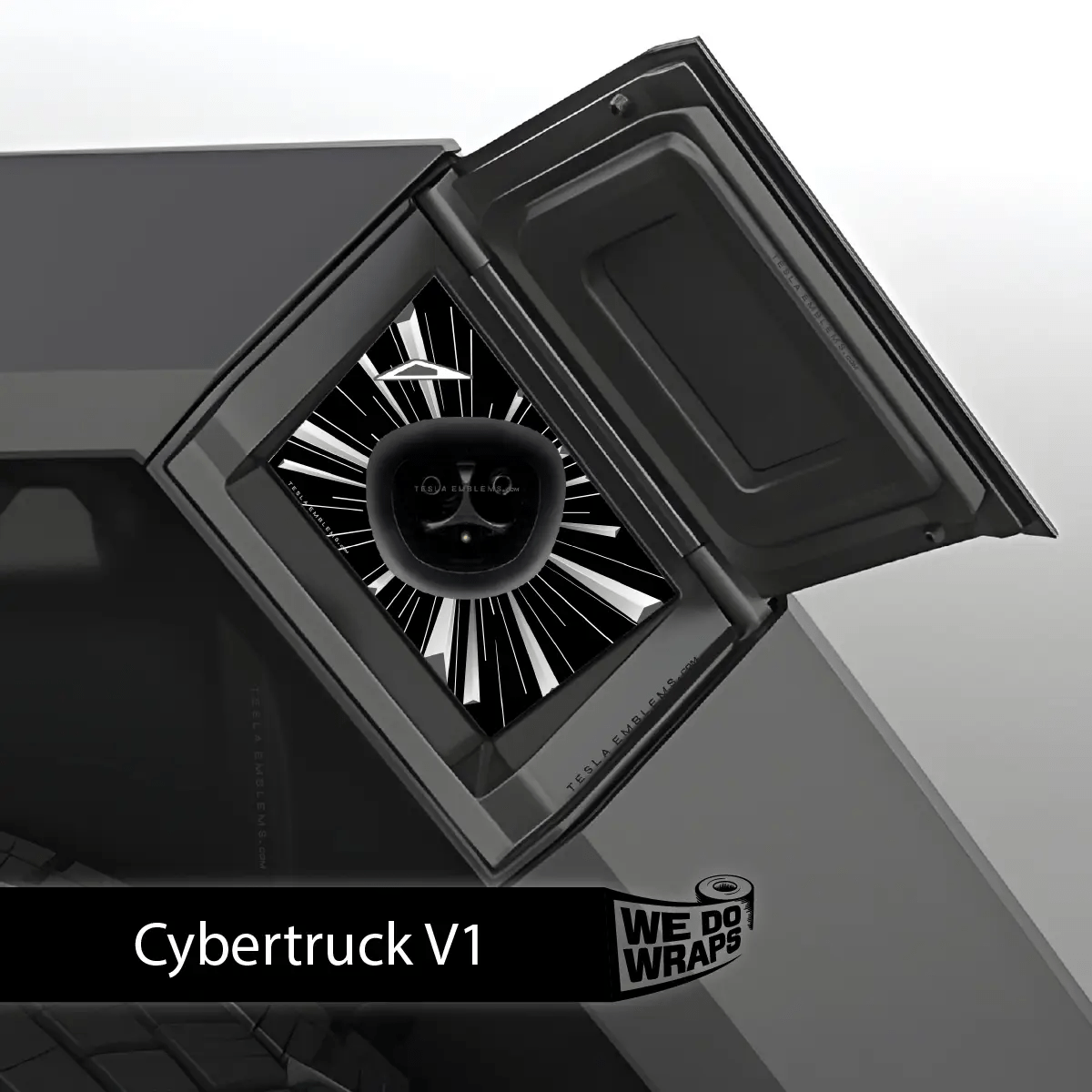 Tesla Ludicrous Performance Mode Charge Port Wrap | Cybertruck - Tesla Emblems