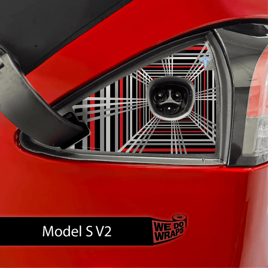 Tesla Plaid Performance Mode Charge Port Wrap | Model S - Tesla Emblems