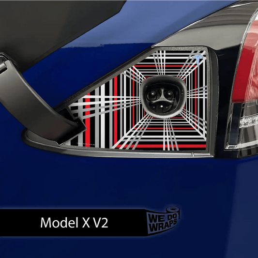 Tesla Plaid Performance Mode Charge Port Wrap | Model X - Tesla Emblems