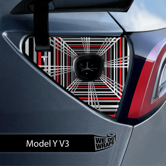 Tesla Plaid Performance Mode Charge Port Wrap | Model Y - Tesla Emblems