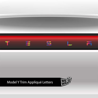 Tie Dye Tesla Emblem Decals (Front + Back) | Model Y - Tesla Emblems