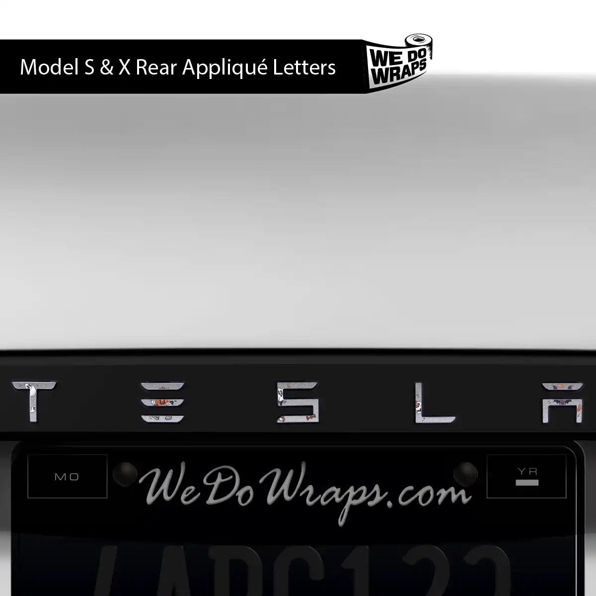 Toon Terror Tesla Emblem Decals (Front + Back) | Model X