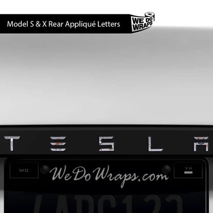 Toon Terror Tesla Emblem Decals (Front + Back) | Model X