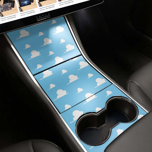 Toy Clouds | Tesla Center Console Wrap Kit | Model Y ’19 - 20 - Tesla Emblems