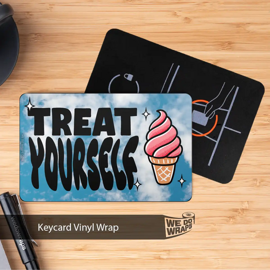 Treat Yourself Tesla Keycard Decal - Tesla Emblems