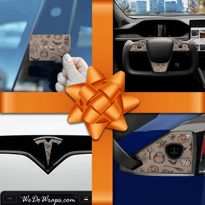 Holiday Bundle Vintage Witch's Brew Tesla Wrap Kit | Model X - Tesla Emblems