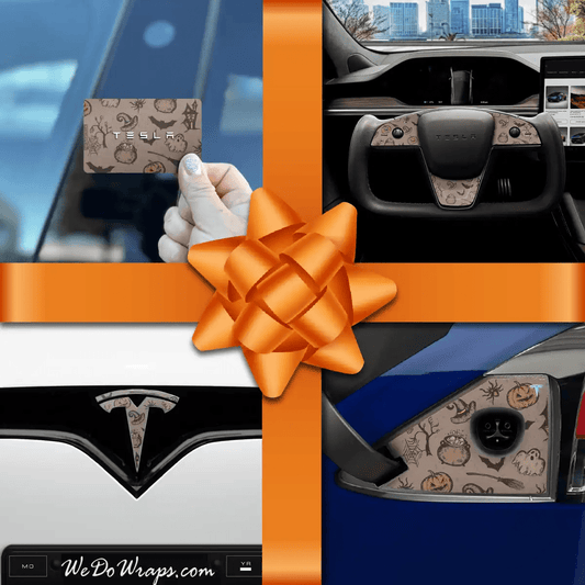 Holiday Bundle Vintage Witch's Brew Tesla Wrap Kit | Model X - Tesla Emblems