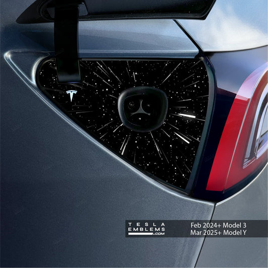 Warp Drive Tesla Charge Port Wrap | Model Y - Tesla Emblems