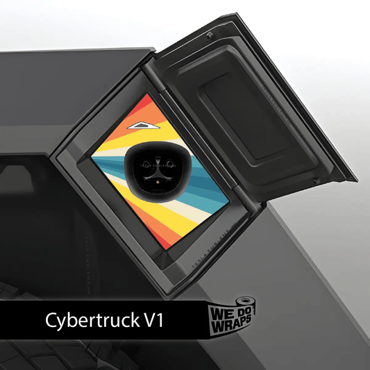 Wave Rider Stripes Charge Port Wrap | Cybertruck - Tesla Emblems
