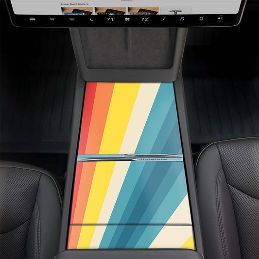 Wave Rider Stripes Center Console Wrap Kit | 2024+ Model 3 "Highland" - Tesla Emblems