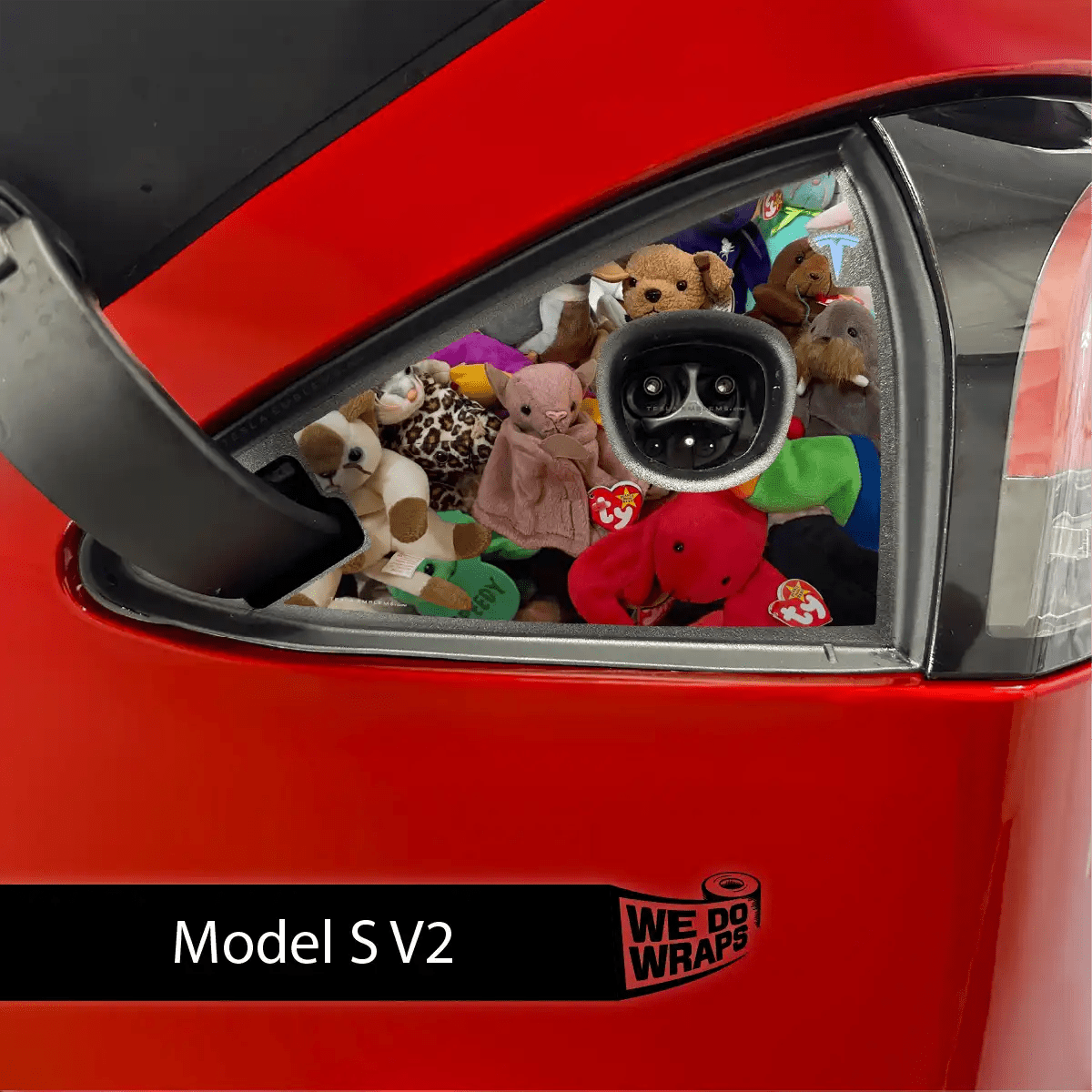 Where I Store My Beanie Babies Tesla Charge Port Wrap | Model S - Tesla Emblems