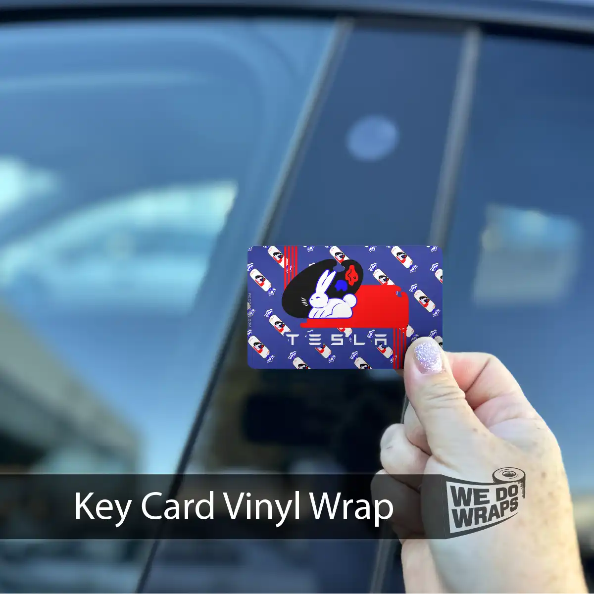 White Rabbit | NFC Key Card Wrap - Tesla Emblems