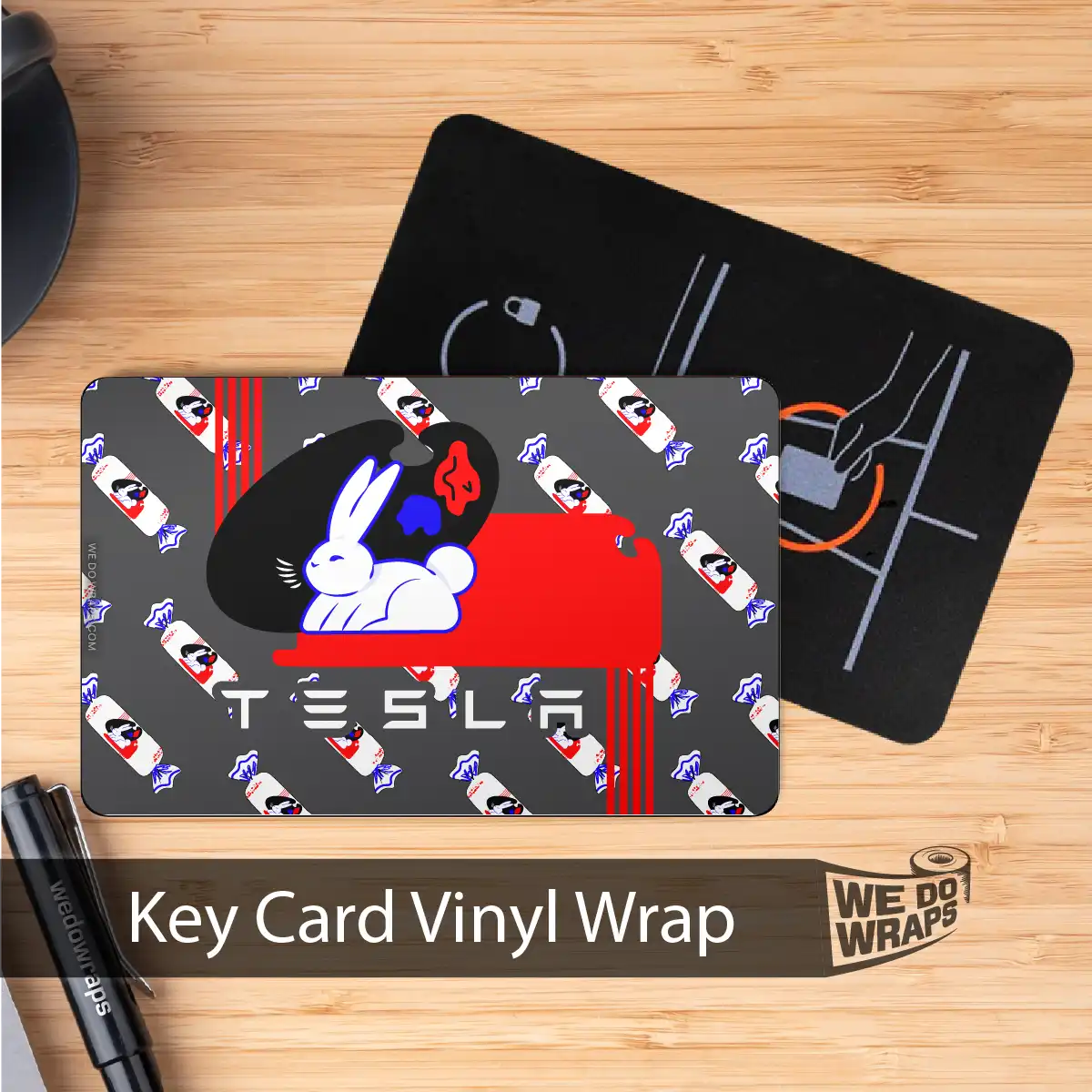 White Rabbit | NFC Key Card Wrap - Tesla Emblems
