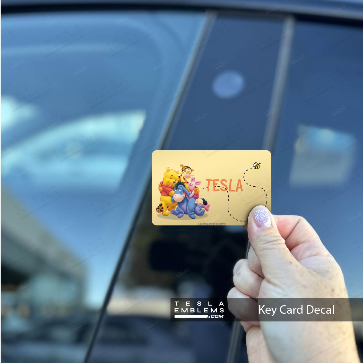 Winnie the Pooh NFC Keycard Decal - Tesla Emblems