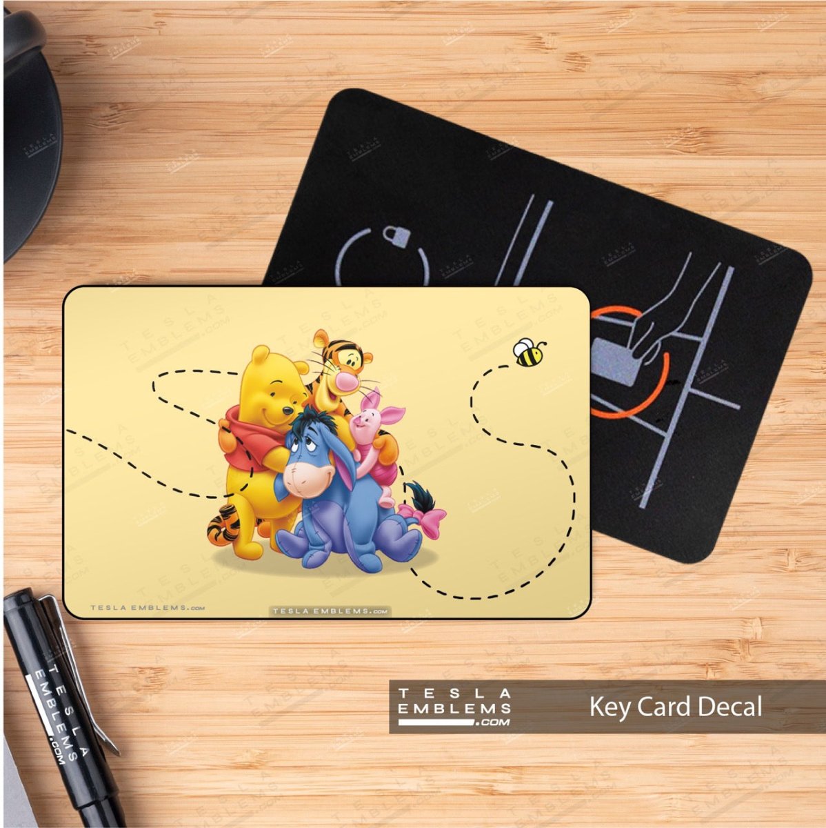 Winnie the Pooh NFC Keycard Decal - Tesla Emblems