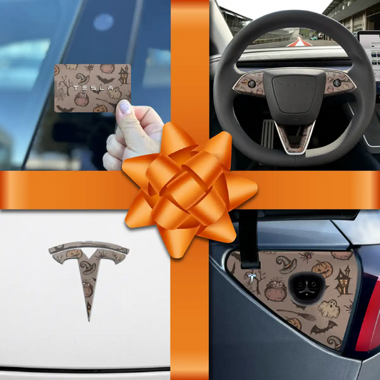 Holiday Bundle Vintage Witch's Brew Tesla Wrap Kit | Model 3 - Tesla Emblems