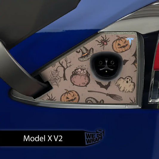Vintage Witch's Brew Tesla Charge Port Wrap | Model X - Tesla Emblems