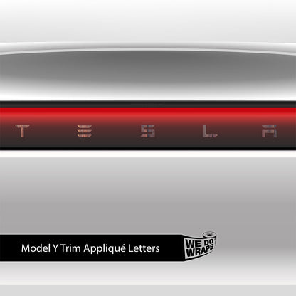 Wood Grain Tesla Emblem Decals (Front + Back) | Model Y - Tesla Emblems