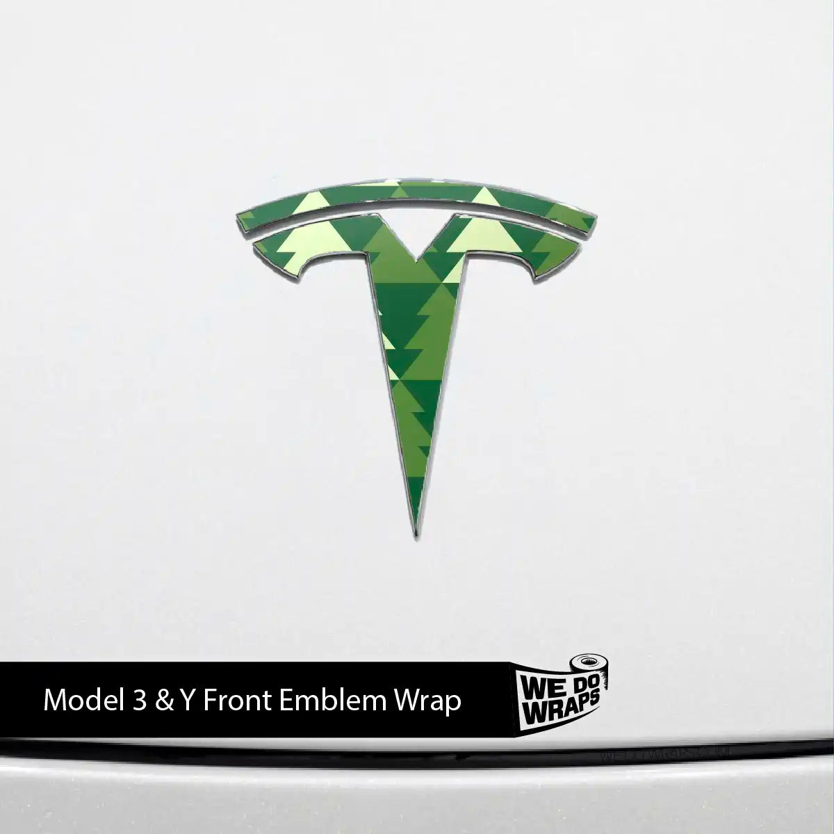 Evergreen Tesla Emblem Decals (Front + Back Emblem Decals) | Model 3 - Tesla Emblems