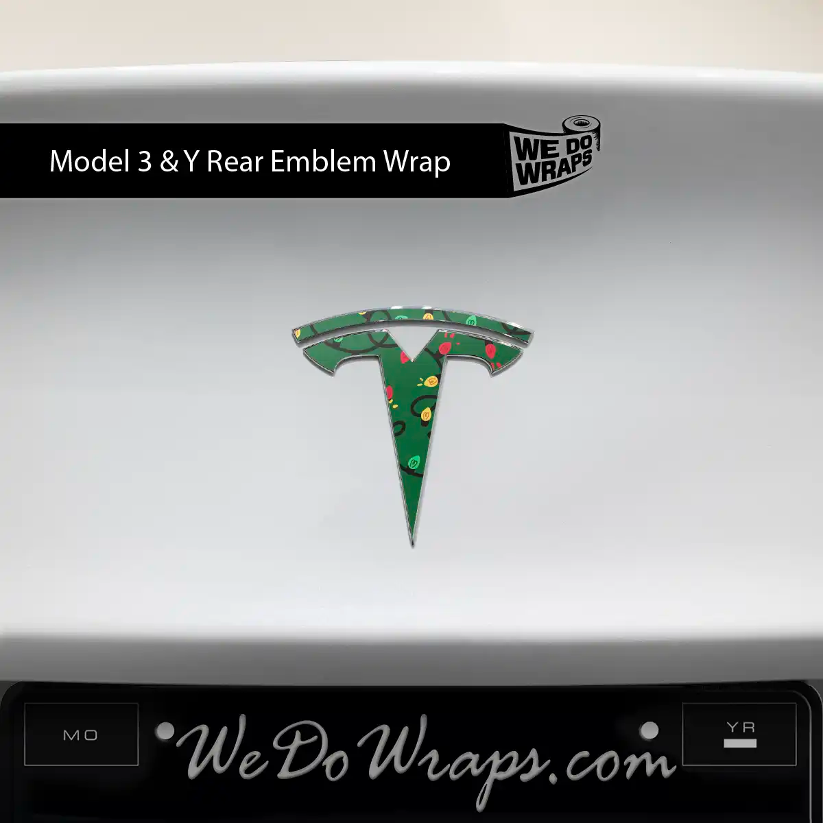 Evergreen Tesla Emblem Decals (Front + Back Emblem Decals) | Model 3 - Tesla Emblems