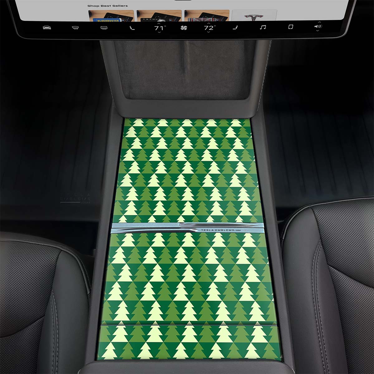 Evergreen | Tesla Center Console Wrap Kit | Model Y 2026 - Tesla Emblems