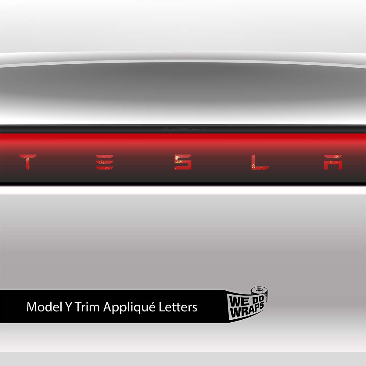 Year of the Horse Tesla Emblem Decals (Front + Back) | Model Y - Tesla Emblems