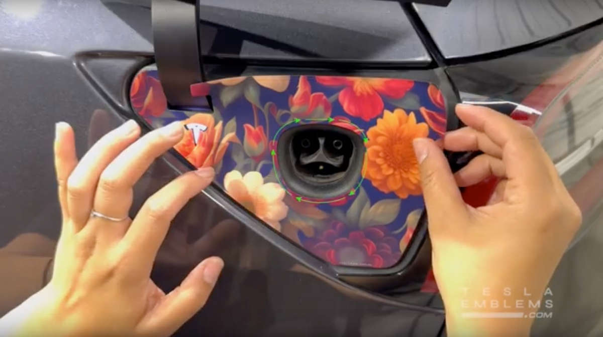 Load Port Sticker SpaceX Tesla Charge Port Wrap | Model Y β Tesla Emblems