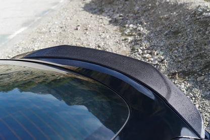 2017-2024 Tesla Model 3 & Y 1st Gen - Glossy Carbon Fiber V-Style Spoiler