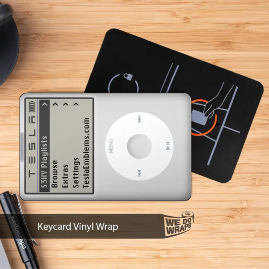 iPod Tesla Keycard Decal - Tesla Emblems