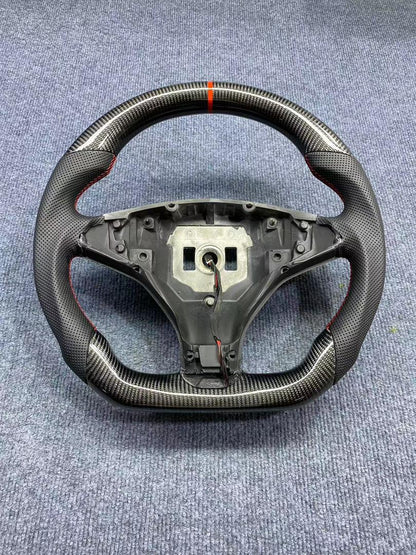 2012 - 2020 Model S & X - Carbon Fiber Steering Wheel | Matte or Gloss - Tesla Emblems