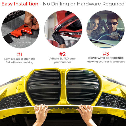 SLiPLO ULTRA Universal Bumper Scrape Guard DIY Kit (Upgraded Version) - Tesla Emblems