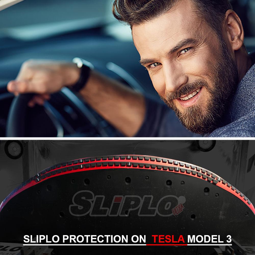 SLiPLO ULTRA Universal Bumper Scrape Guard DIY Kit (Upgraded Version) - Tesla Emblems