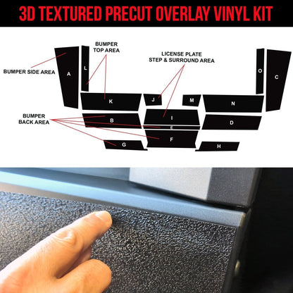 Tesla Cybertruck Rear Bumper DIY Vinyl Fascia Overlay Film Protection Kit Guard - Bed Liner Spray Look | TOProtect - Tesla Emblems