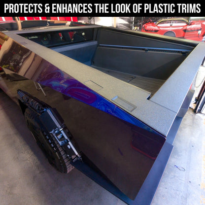 Tesla Cybertruck Cargo Bed Surround DIY Vinyl Fascia Overlay Film Protection Kit - Bed Liner Spray Look | TOProtect - Tesla Emblems