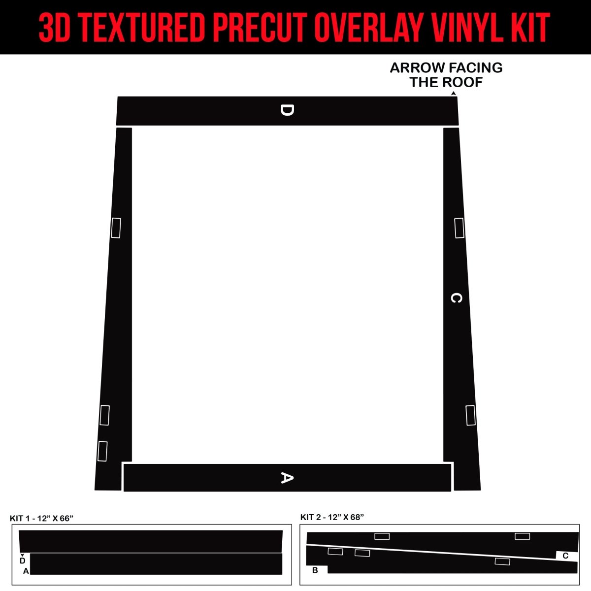 Tesla Cybertruck Cargo Bed Surround DIY Vinyl Fascia Overlay Film Protection Kit - Bed Liner Spray Look | TOProtect - Tesla Emblems