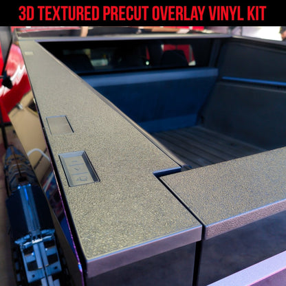 Tesla Cybertruck Cargo Bed Surround DIY Vinyl Fascia Overlay Film Protection Kit - Bed Liner Spray Look | TOProtect - Tesla Emblems