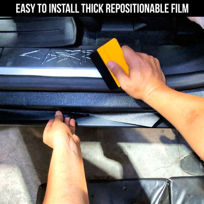 Tesla Cybertruck Door Sill Jamb DIY Vinyl Overlay Film Protection Guard Kit - Bed Liner Spray Look | TOProtect - Tesla Emblems