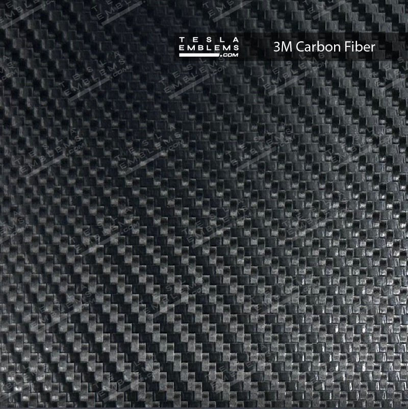 3M Carbon Fiber Tesla Charge Port Decal - Tesla Emblems